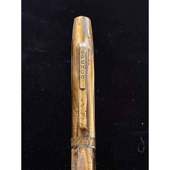 Vintage Epenco NEW YORK Fountain Pen & Pencil Set Striated Gold Brown Made In US - Picture 5 of 6